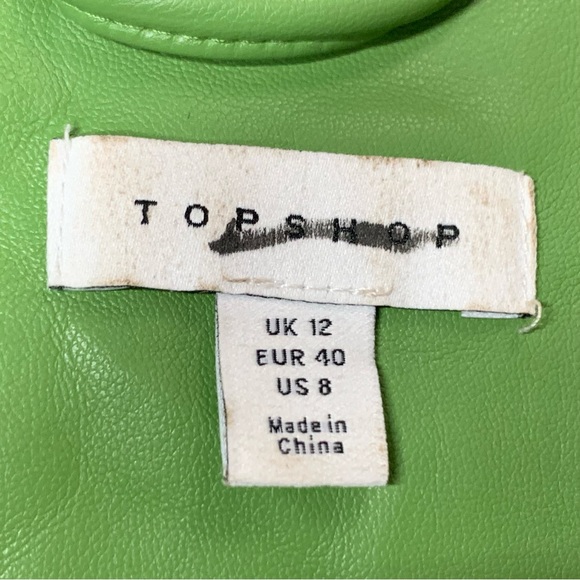 Topshop Maddie Faux Leather Button-Up Shirt - Picture 9 of 12